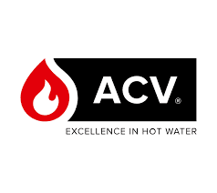 ACV logo for hot water systems, boilers and spare parts
