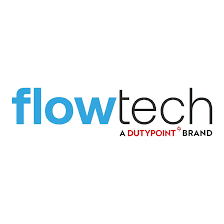 Flowtech logo for water treatment systems, scale inhibitors and spare parts
