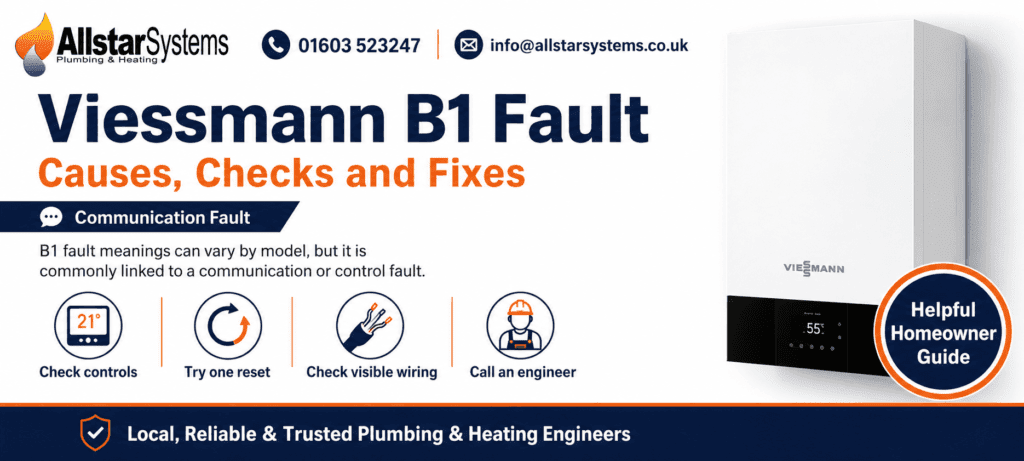 Viessmann B1 Fault: Causes, Checks and Fixes | Allstar Systems Ltd Viessmann B1 communication fault guide from Allstar Systems Plumbing and Heating