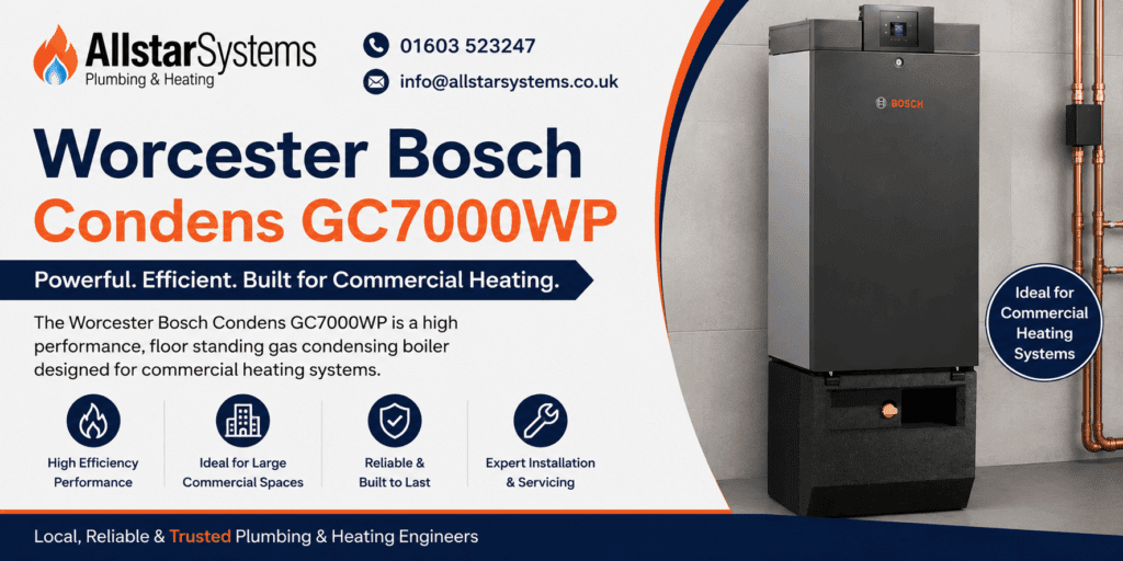 Worcester Bosch Condens GC7000WP boiler featured image from Allstar Systems Plumbing and Heating
