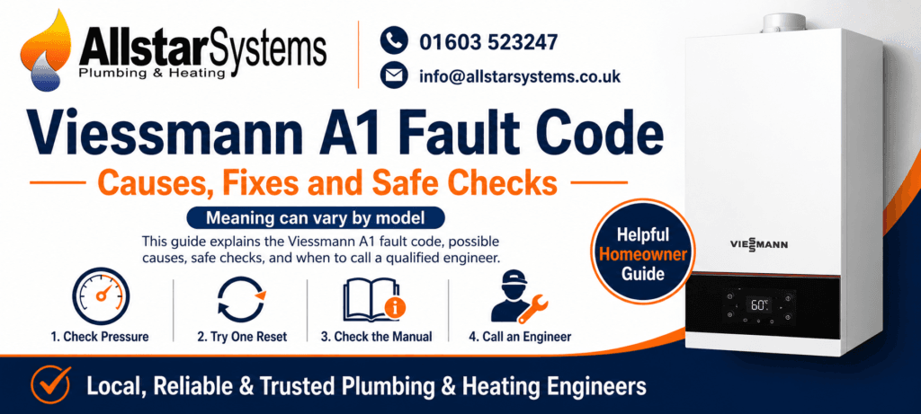 Viessmann A1 fault code guide from Allstar Systems Plumbing and Heating