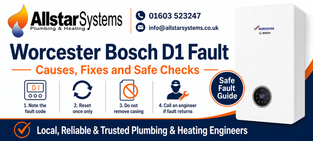 Worcester Bosch D1 fault guide from Allstar Systems Plumbing and Heating