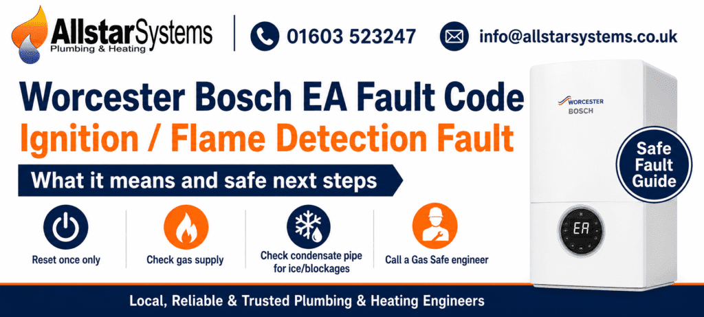 Worcester Bosch EA fault code guide from Allstar Systems Plumbing and Heating